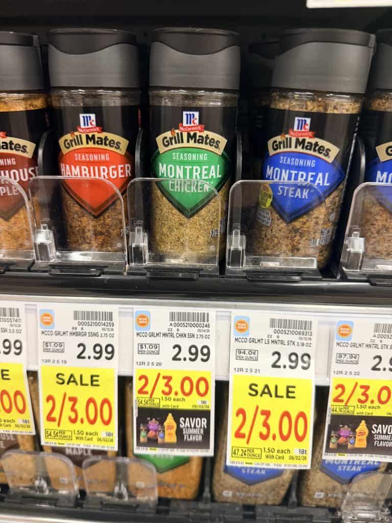 Mccormick Grill mates kroger shelf image