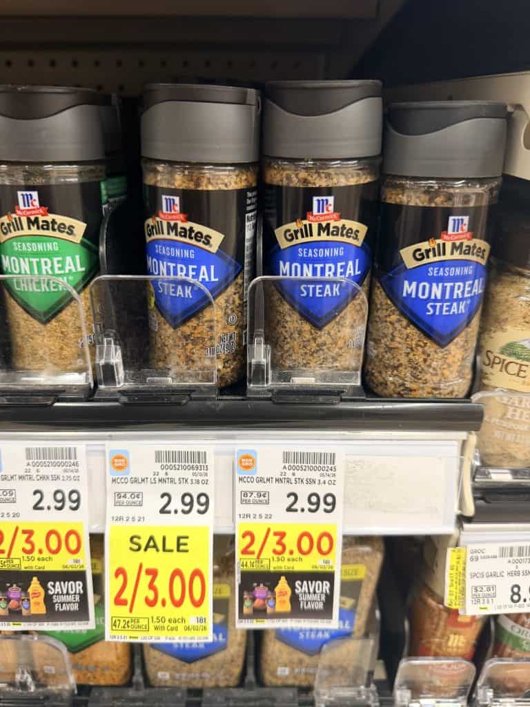 Mccormick Grill mates kroger shelf image