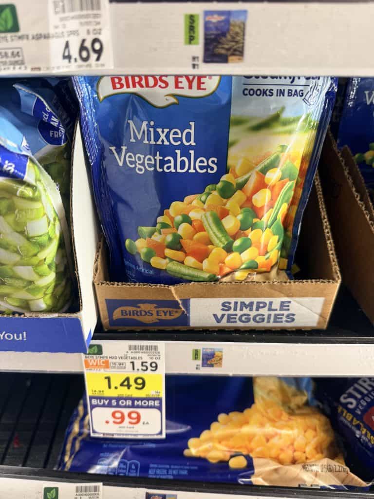 Birds Eye Frozen Vegetables Kroger Shelf Image