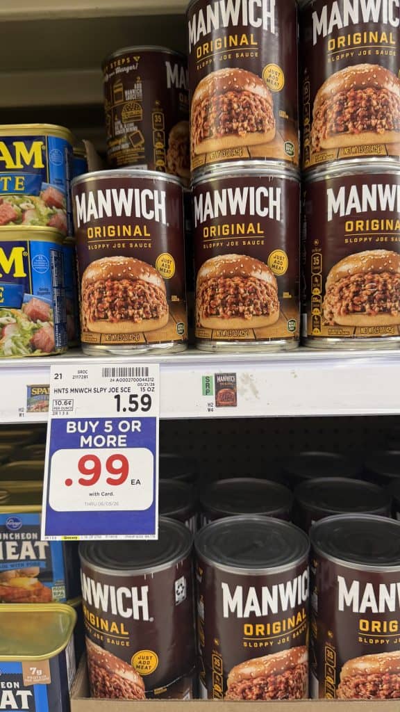 Manwich Kroger Shelf Image