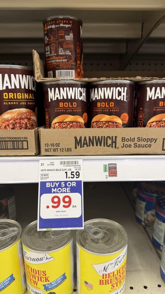 Manwich Kroger Shelf Image
