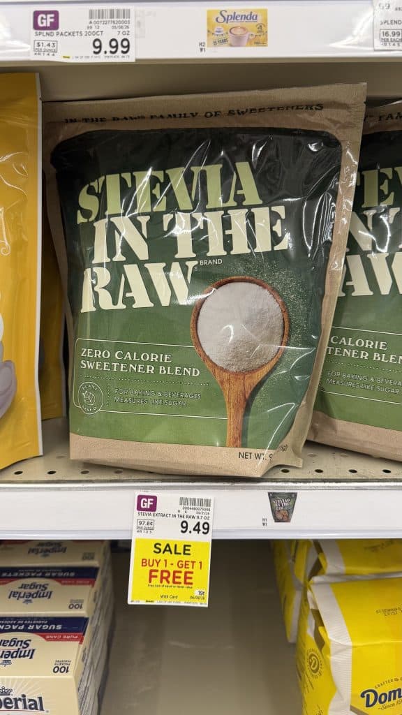 Stevia in the Raw Kroger Shelf Image