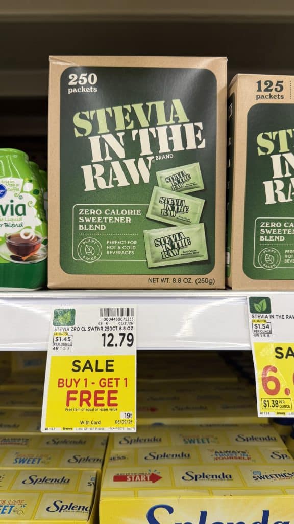 Stevia in the Raw Kroger Shelf Image