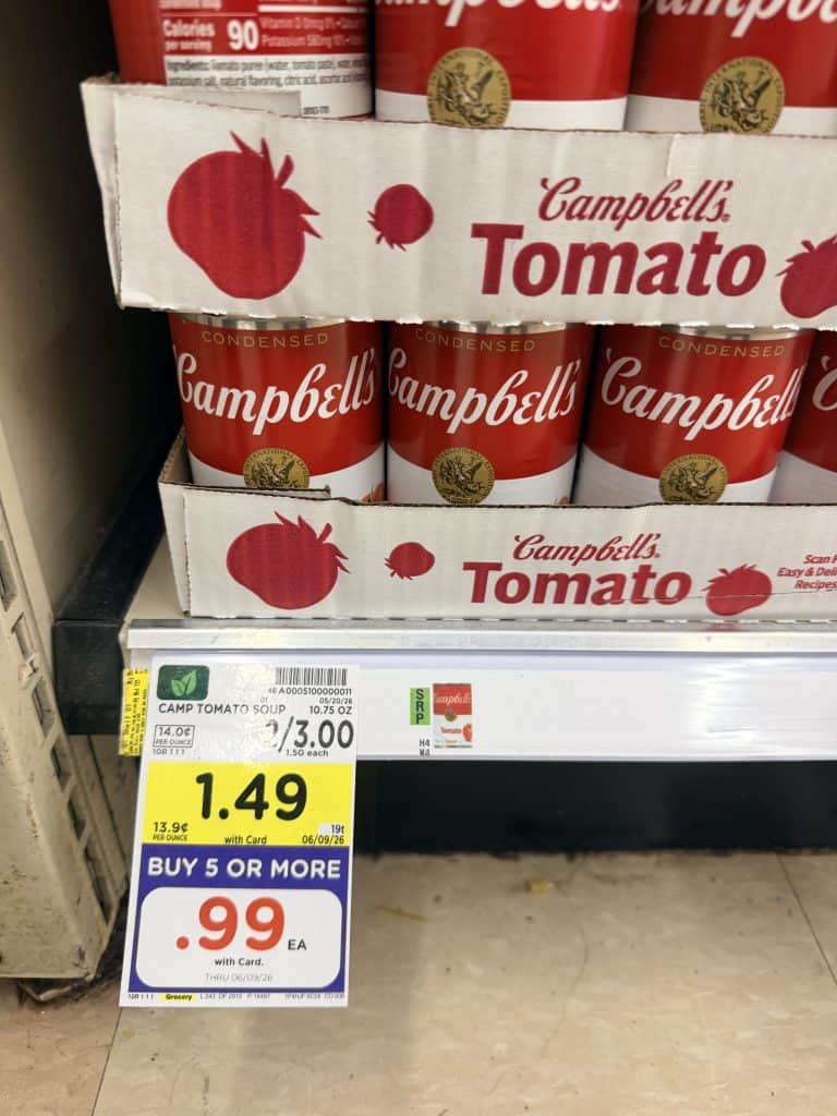 Campbell's Condensed Soup Kroger Shelf Image