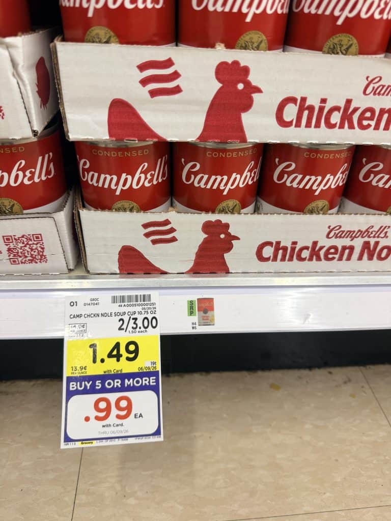 Campbell's Condensed Soup Kroger Shelf Image