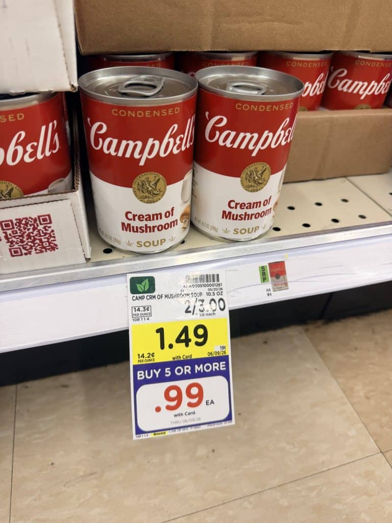 Campbell's Condensed Soup Kroger Shelf Image