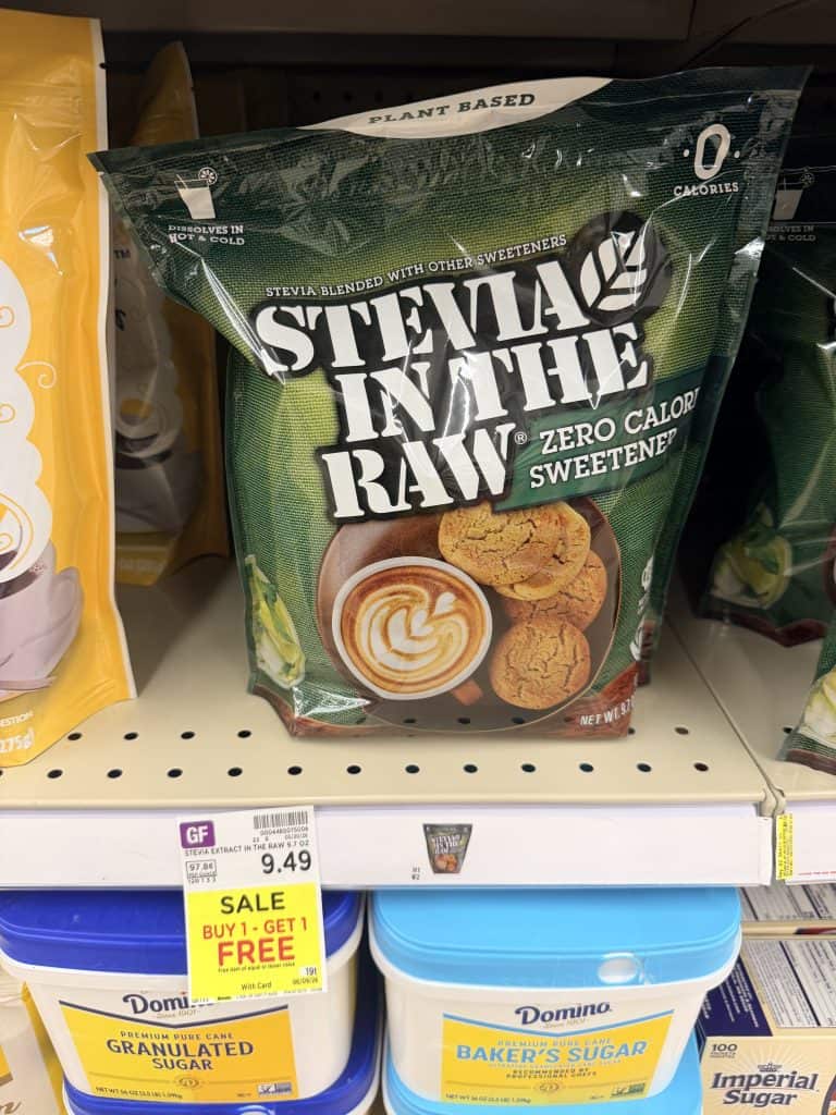 Stevia in the Raw Kroger Shelf Image