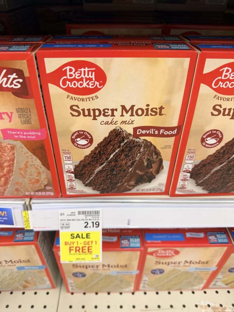 betty crocker cake mix kroger shelf image