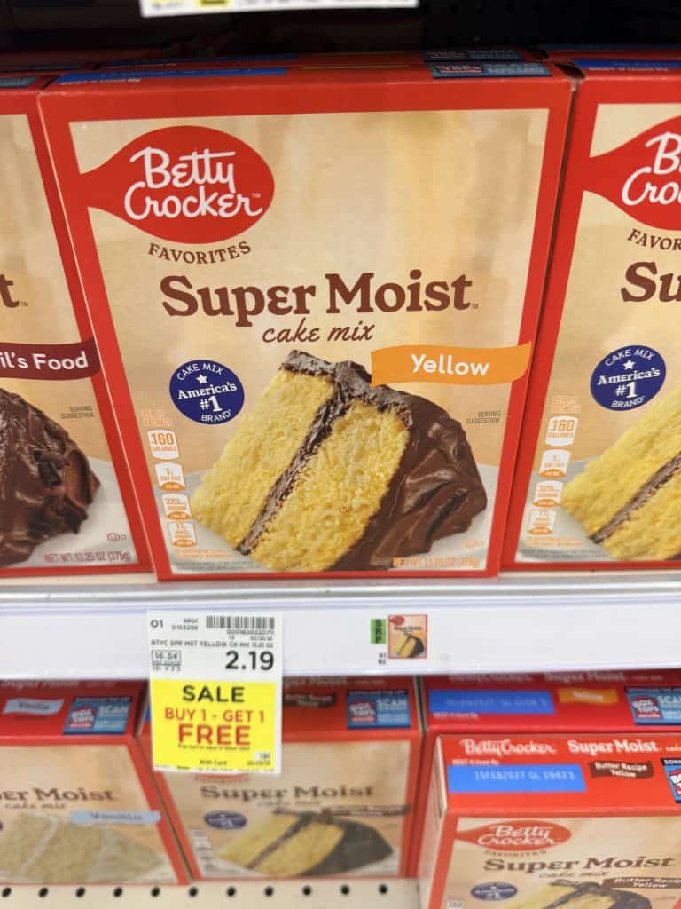 betty crocker cake mix kroger shelf image