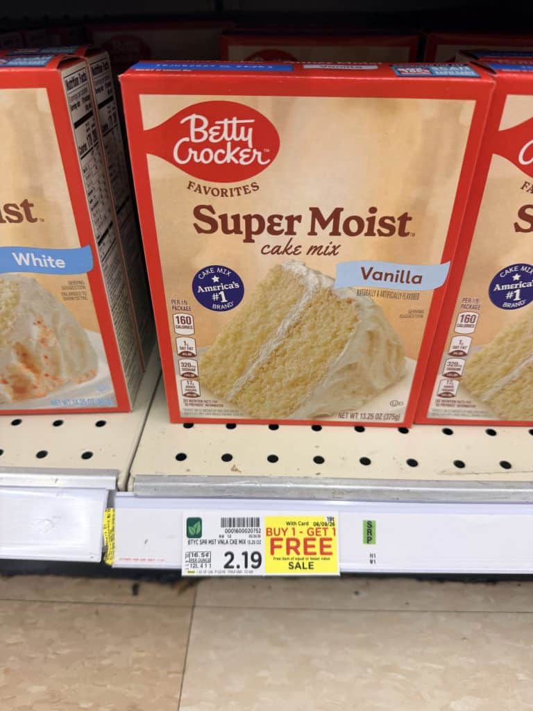 betty crocker cake mix kroger shelf image
