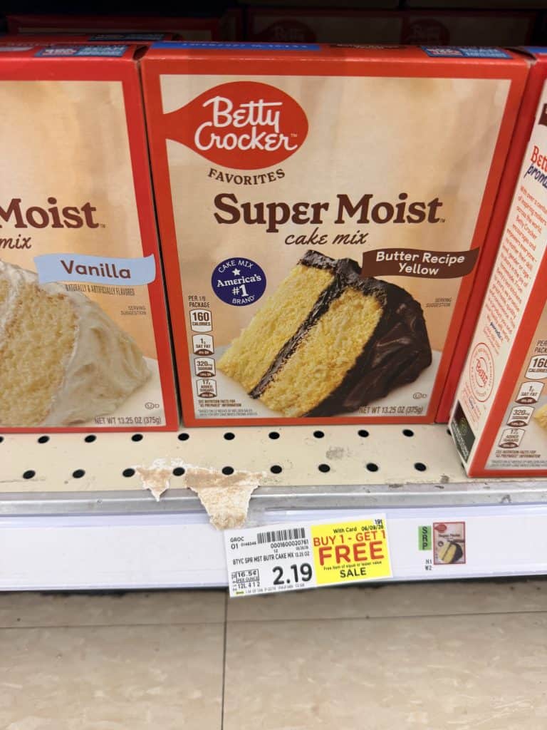 betty crocker cake mix kroger shelf image
