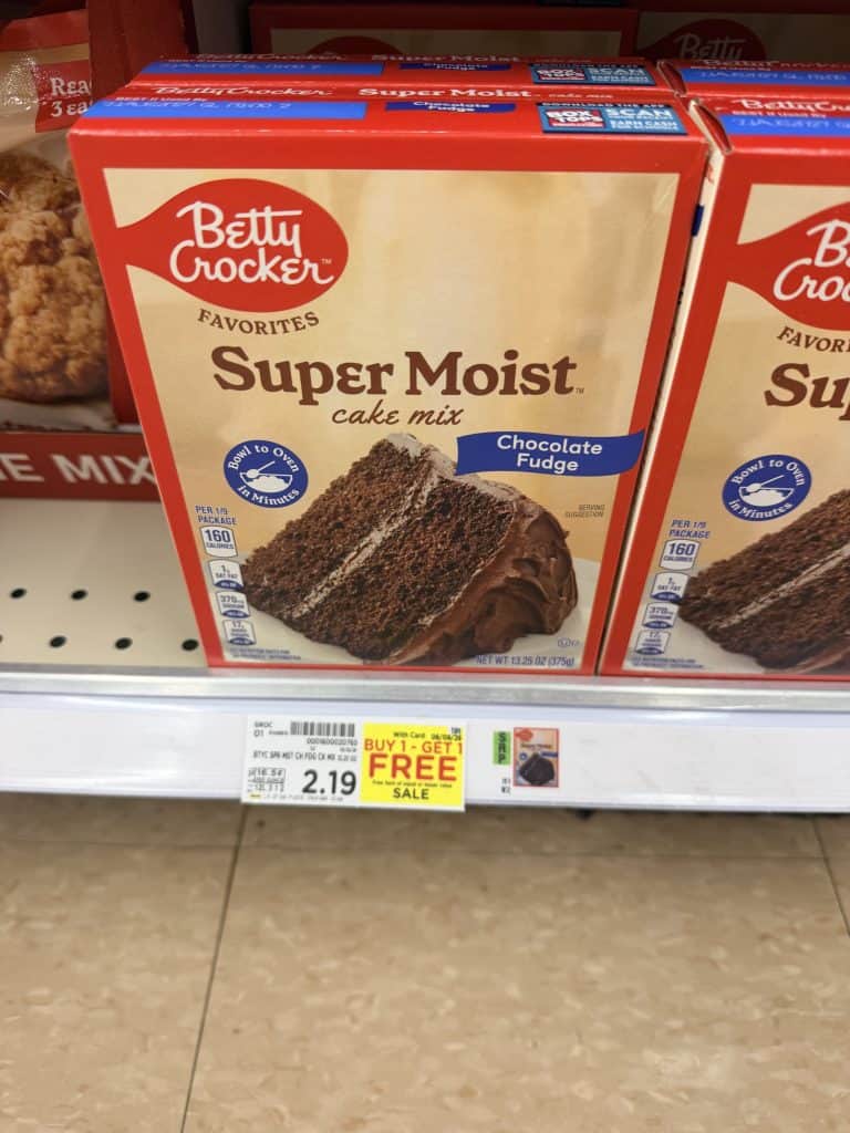 betty crocker cake mix kroger shelf image
