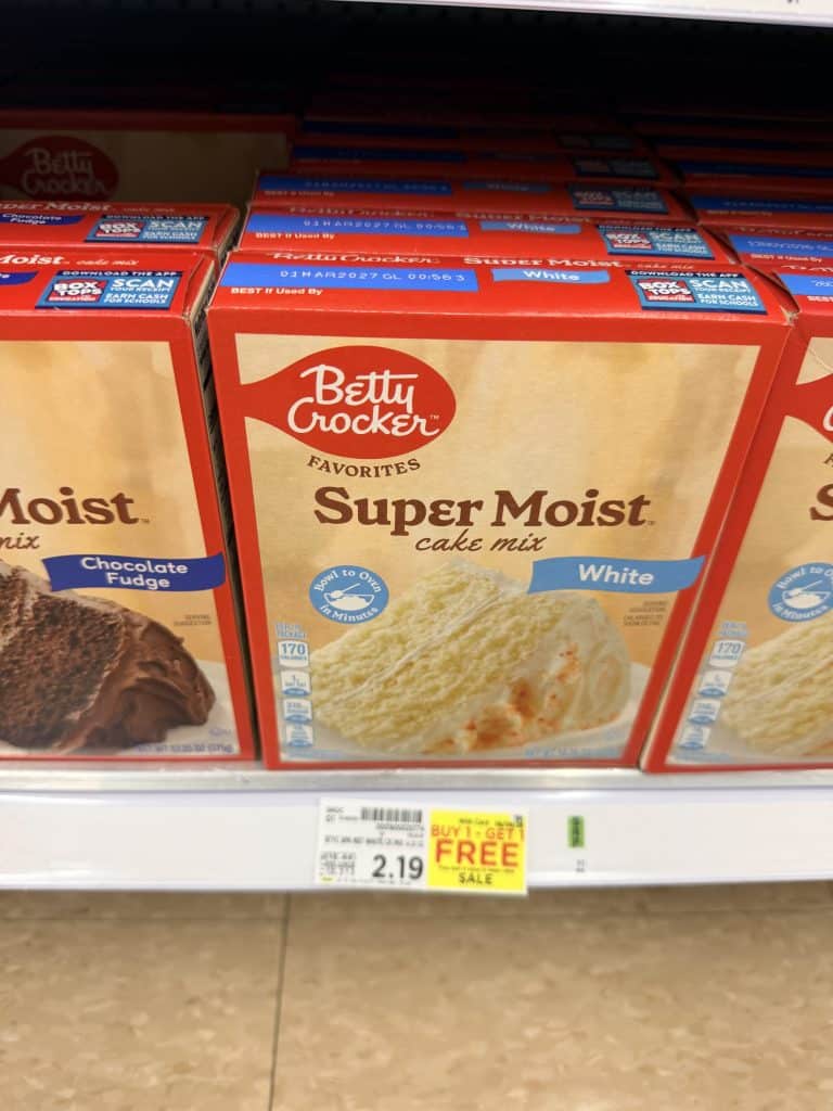 betty crocker cake mix kroger shelf image