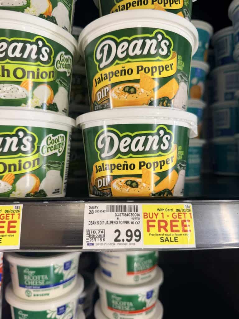 dean's dips kroger shelf image