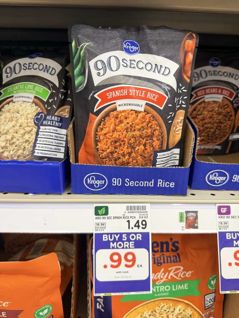 Kroger 90 Second Rice Kroger Shelf Image