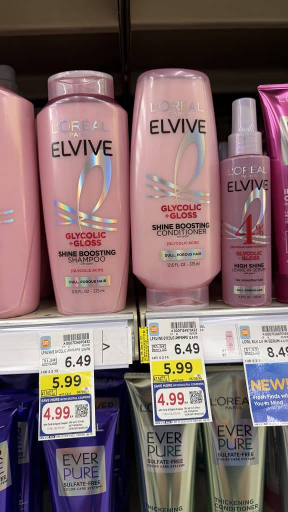 L'Oreal Paris Elvive Shampoo & Conditioner Kroger Shelf image