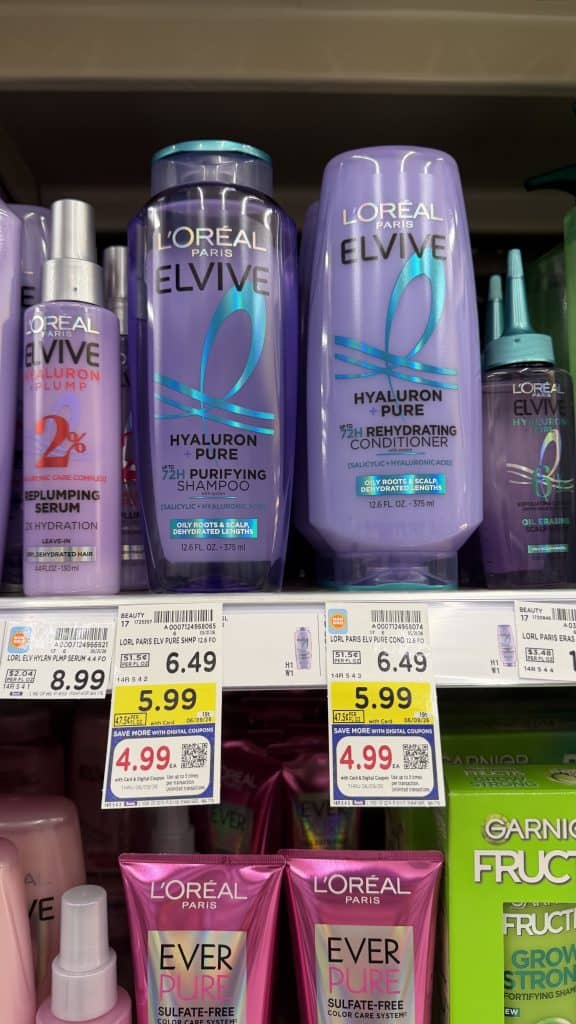L'Oreal Paris Elvive Shampoo & Conditioner Kroger Shelf image