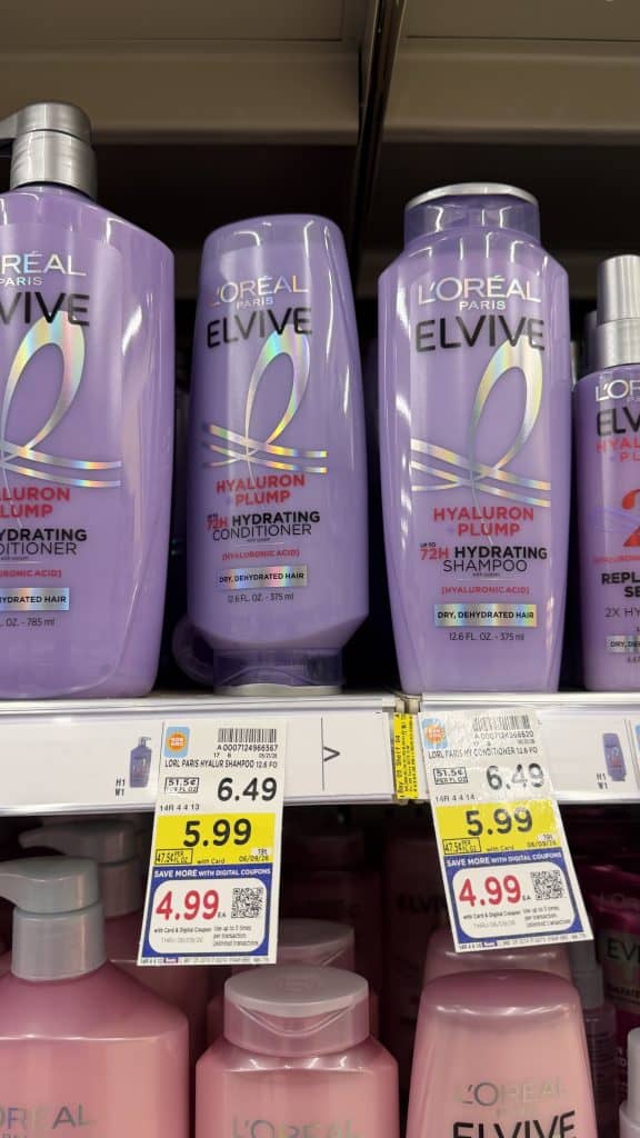 L'Oreal Paris Elvive Shampoo & Conditioner Kroger Shelf image