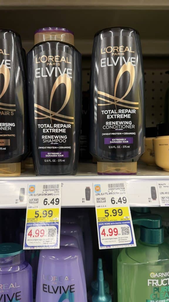 L'Oreal Paris Elvive Shampoo & Conditioner Kroger Shelf image