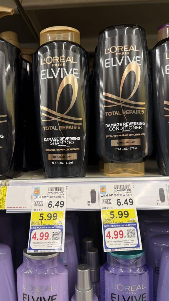 L'Oreal Paris Elvive Shampoo & Conditioner Kroger Shelf image