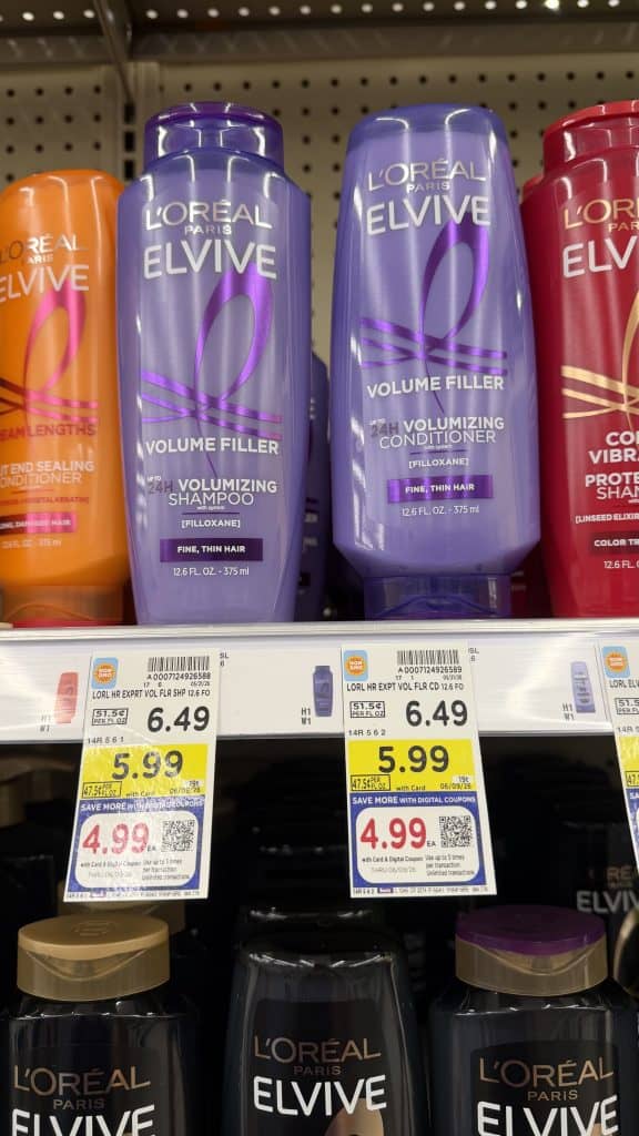 L'Oreal Paris Elvive Shampoo & Conditioner Kroger Shelf image