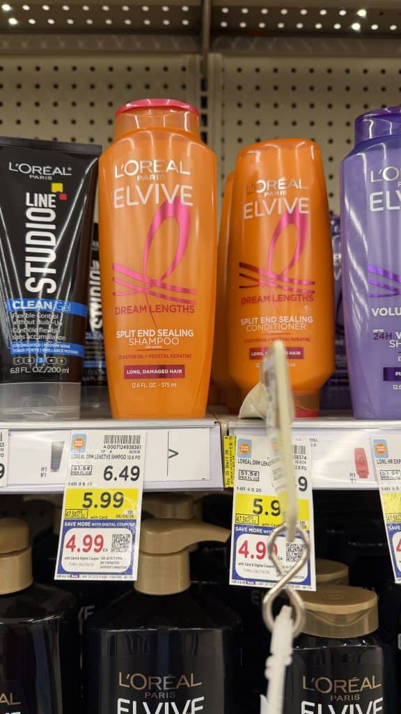 L'Oreal Paris Elvive Shampoo & Conditioner Kroger Shelf image