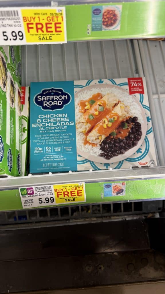 Saffron Road Meals Kroger shelf image