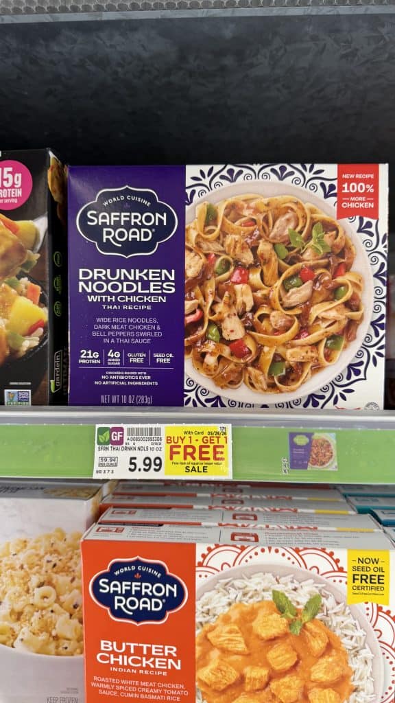 Saffron Road Meals Kroger shelf image