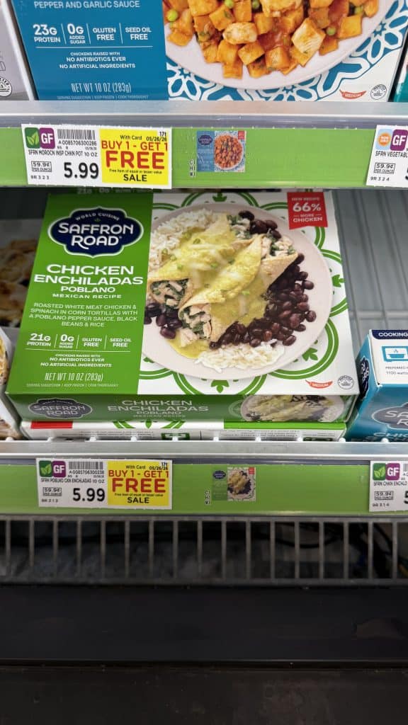 Saffron Road Meals Kroger shelf image
