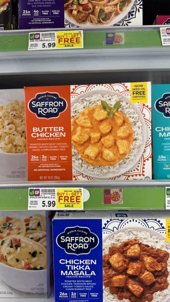 Saffron Road Meals Kroger shelf image