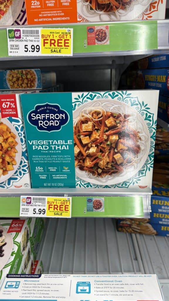 Saffron Road Meals Kroger shelf image
