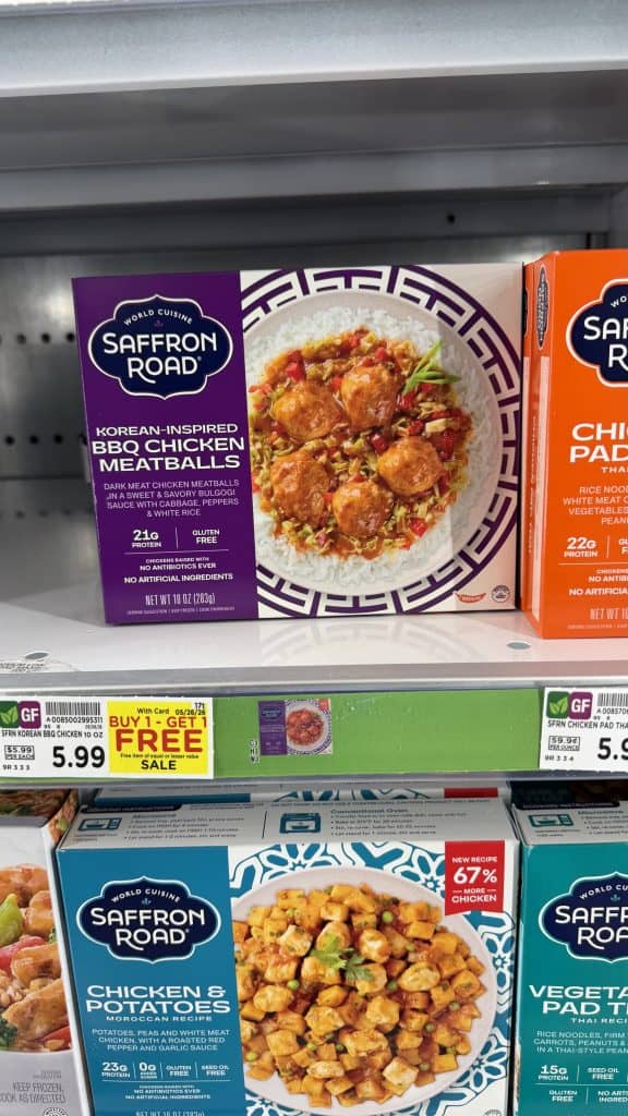 Saffron Road Meals Kroger shelf image