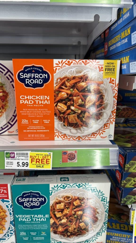 Saffron Road Meals Kroger shelf image
