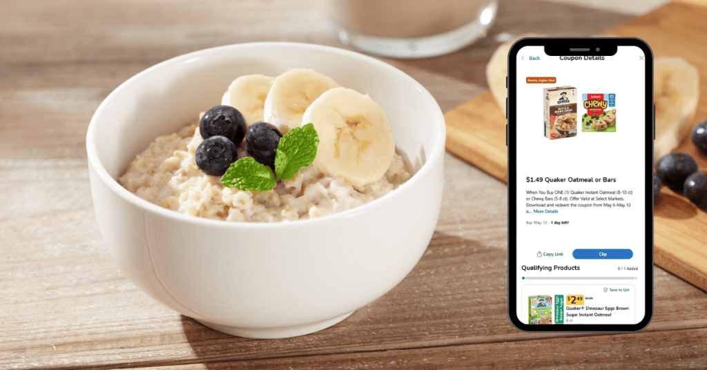quaker oatmeal and bars