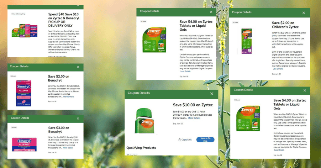 Zyrtec Allergy Coupons Kroger