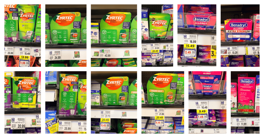 Zyrtec Allergy Kroger Shelf Image
