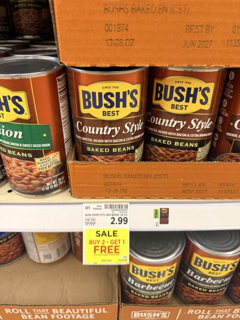 bush's beans kroger shelf image (3)