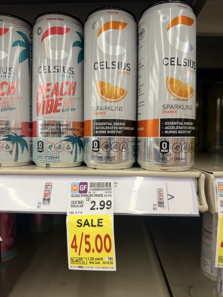 celsius energy drink kroger shelf image (1)