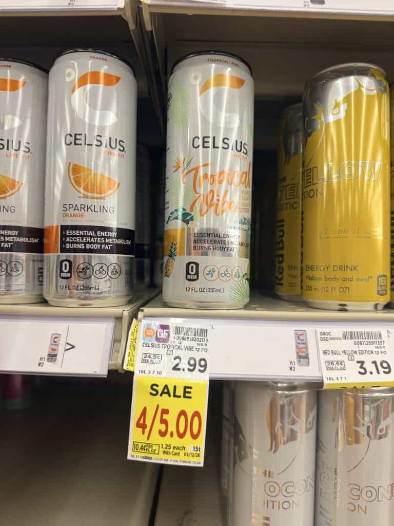 celsius energy drink kroger shelf image (1)