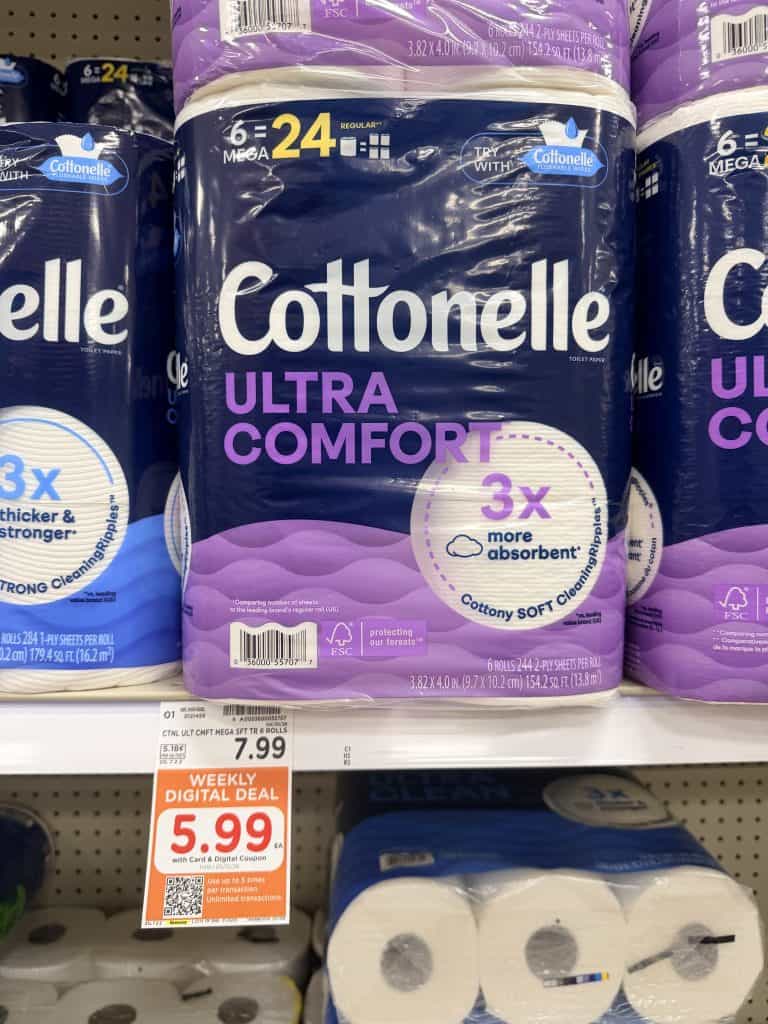 cottonelle wipes and tp kroger shelf image (1)