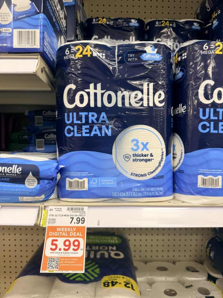 cottonelle wipes and tp kroger shelf image (1)