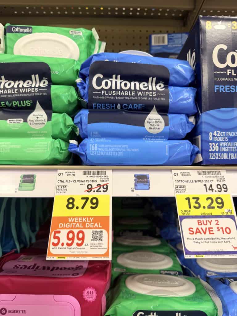 cottonelle wipes and tp kroger shelf image (1)