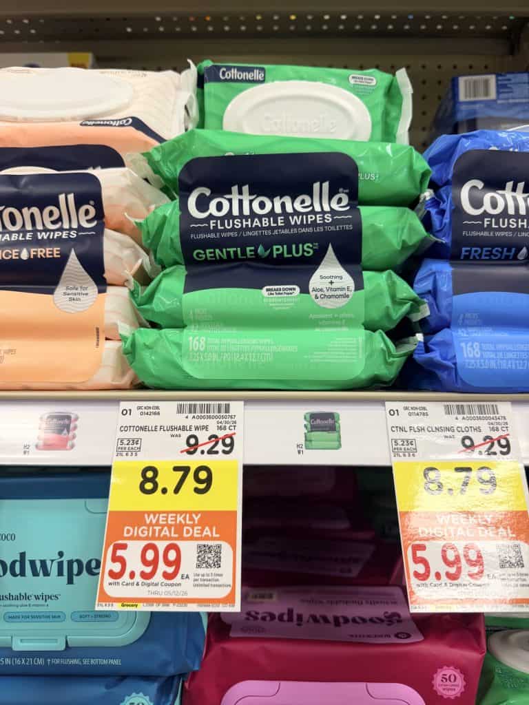 cottonelle wipes and tp kroger shelf image (1)