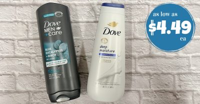 dove and dove+men care body wash kroger krazy