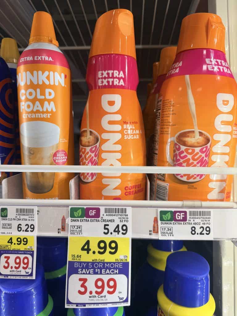 dunkin coffee creamer kroger shelf image
