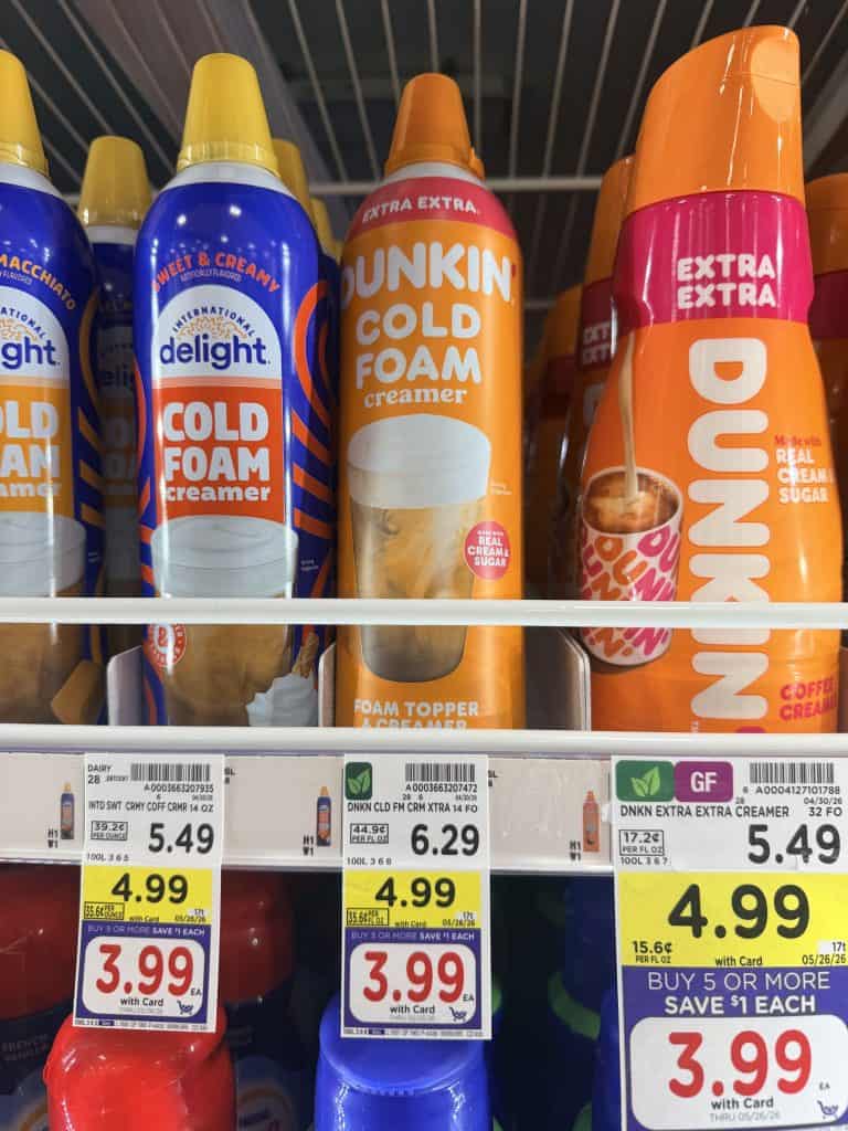 dunkin cold foam kroger shelf image