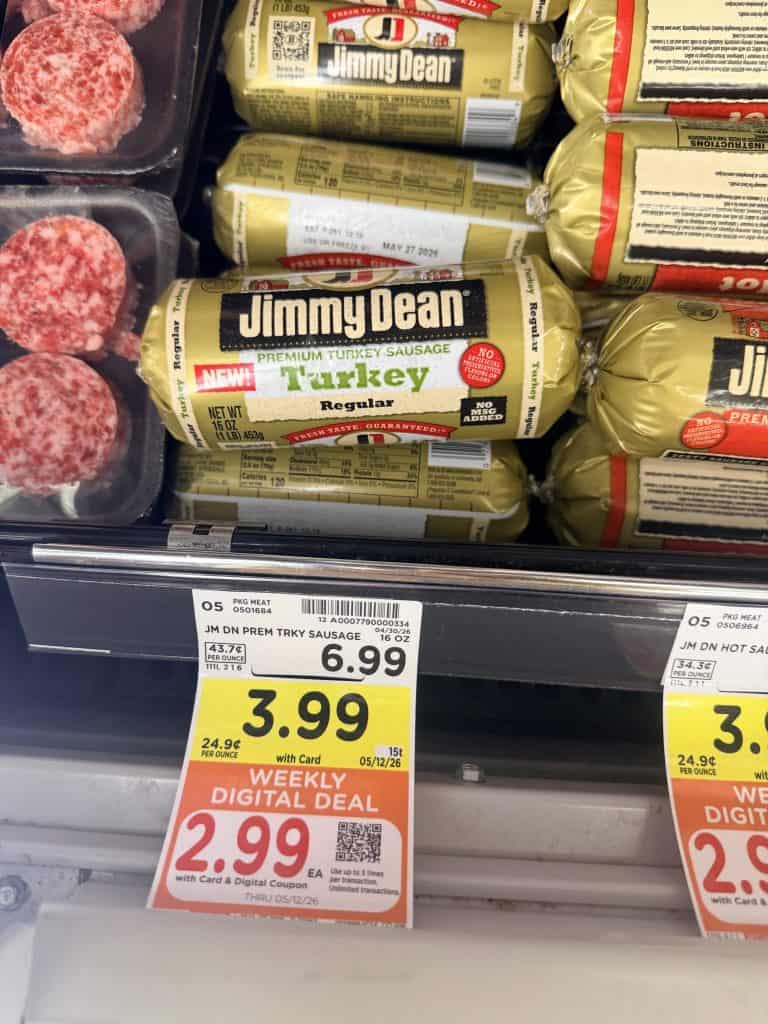 jimmy dean sausage roll kroger shelf image (2)