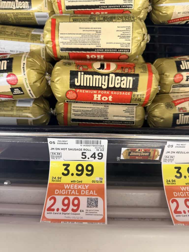 jimmy dean sausage roll kroger shelf image (2)