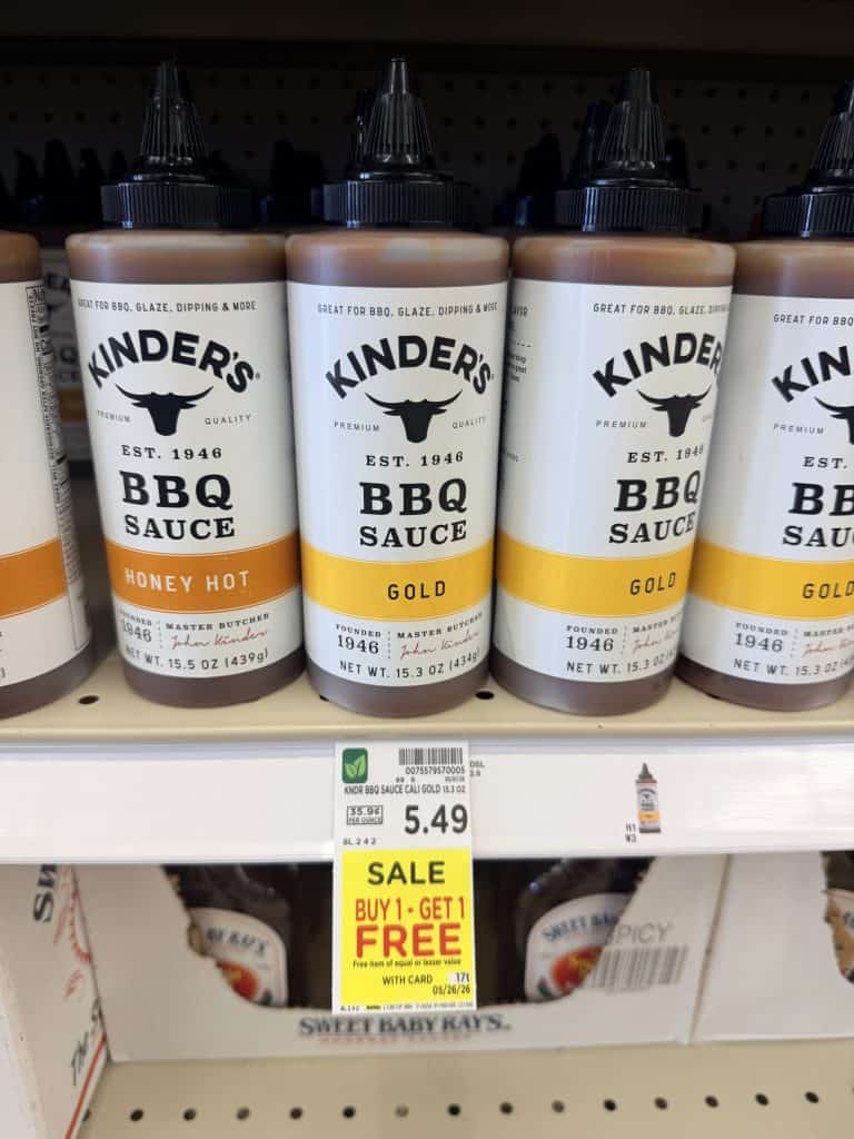 kinder's bbq sauce kroger shelf image (3)