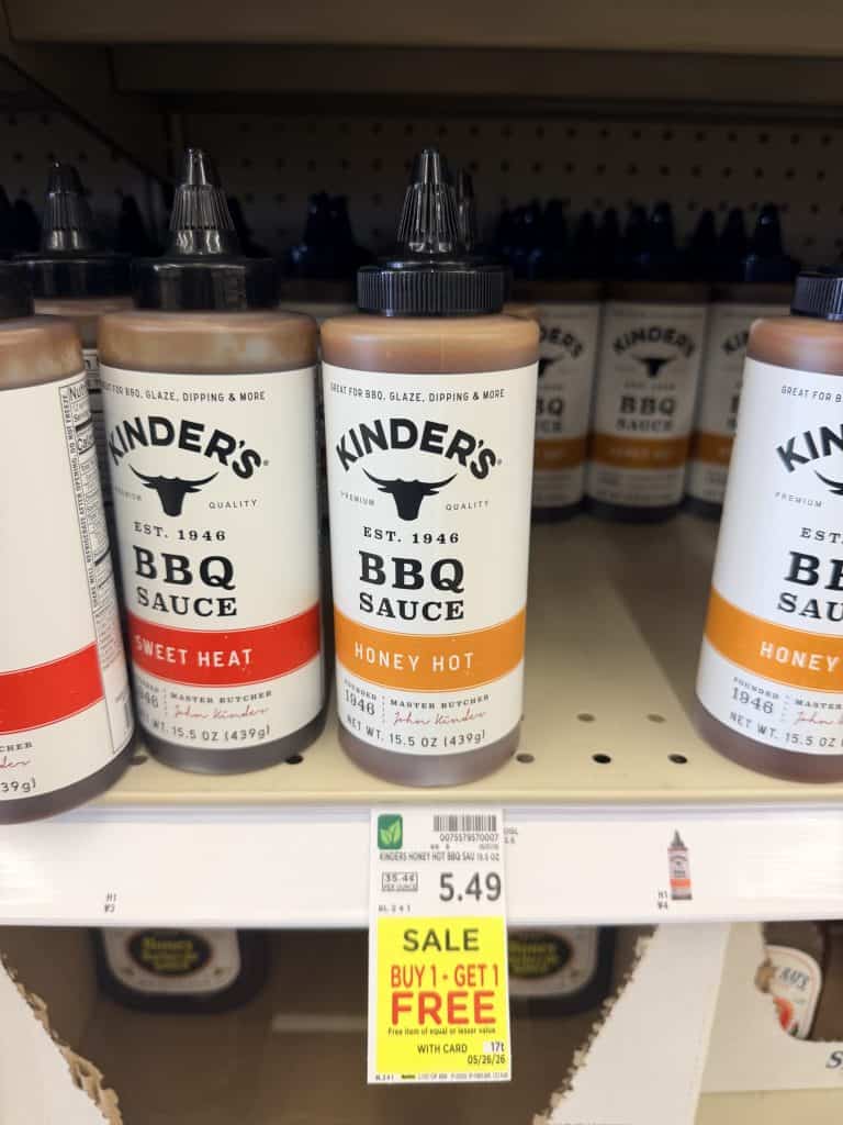 kinder's bbq sauce kroger shelf image (3)